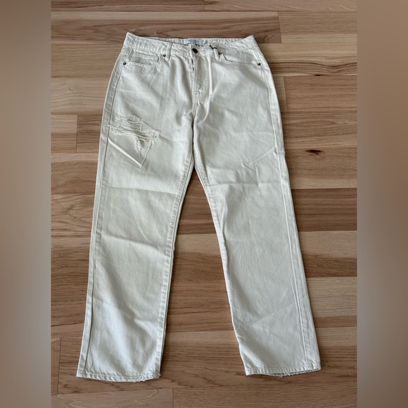 HIDDEN HIGH RISE STRAIGHT LEG JEANS CREAM  SIZE 29 - Picture 13 of 14